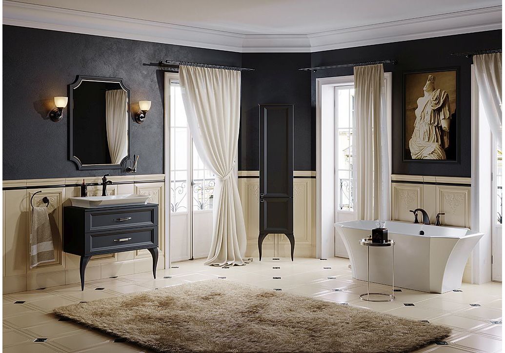 Приобрести зеркало aqwella la donna 72 см lad0207blk, черный