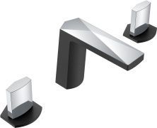 Boheme Смеситель для раковины Venturo, врезной, черный\хром 150-BCR-ICE