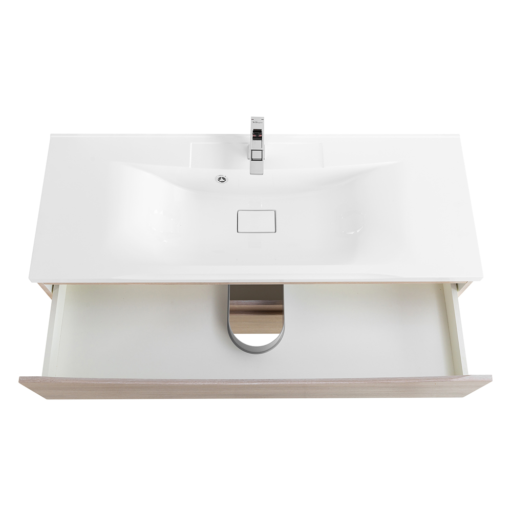 Приобрести belbagno тумба с раковиной marino 110 см, подвесная rovere grigio, белая раковина