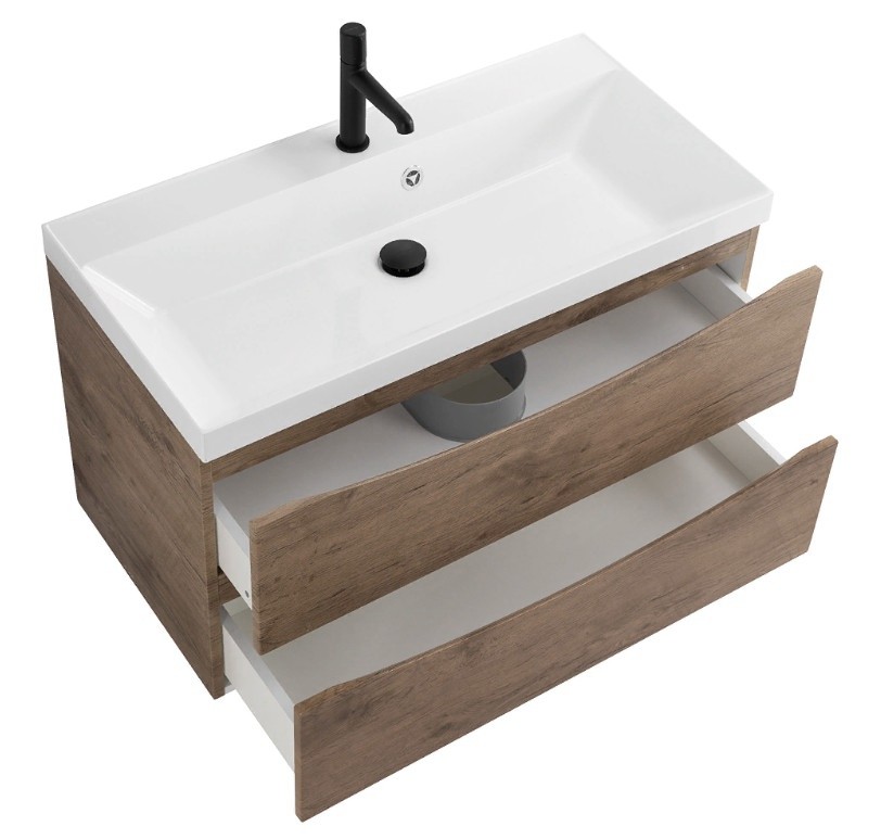 Приобрести тумба подвесная с раковиной belbagno marino-800-2c-so-rn-p 80 см, rovere nature