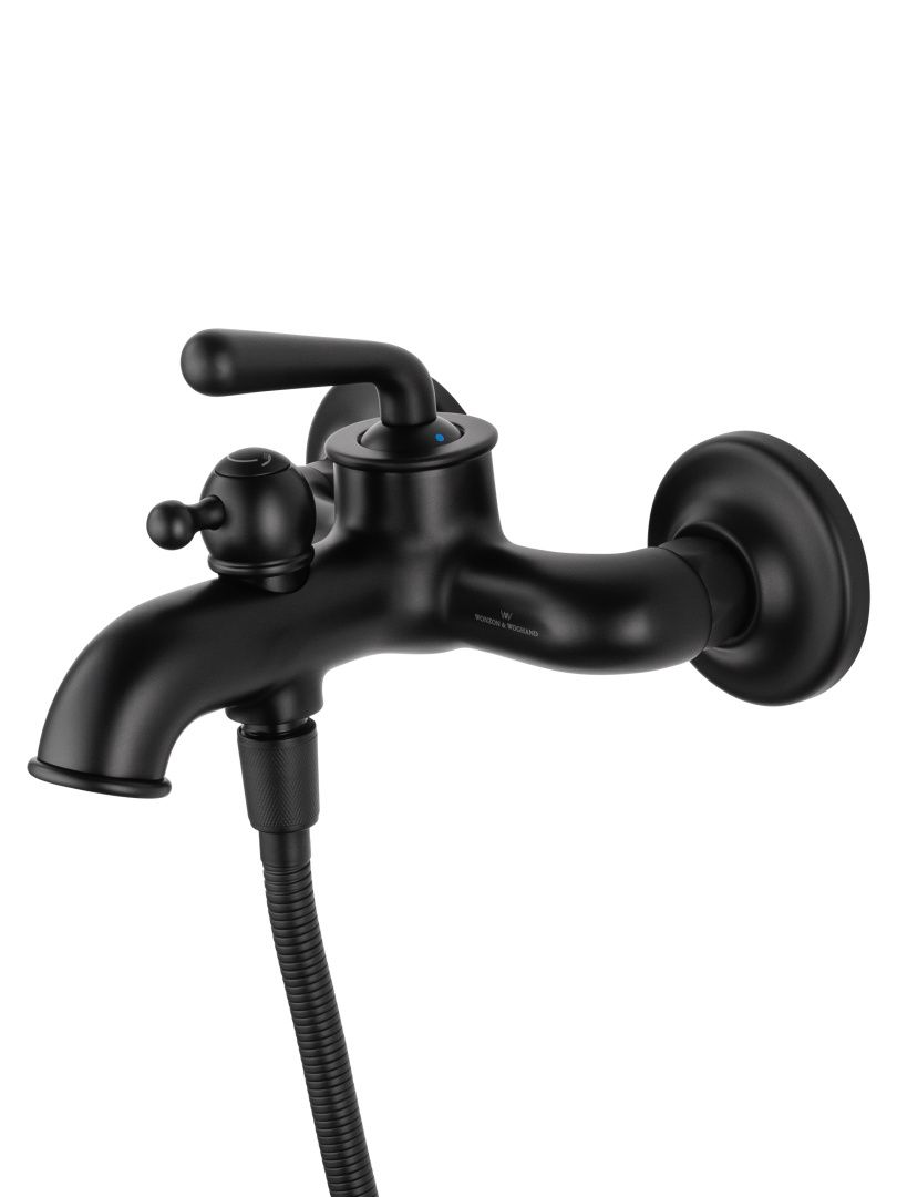 Приобрести смеситель для ванны с душем wonzon & woghand steam, черный матовый (ww-88639008-mb)