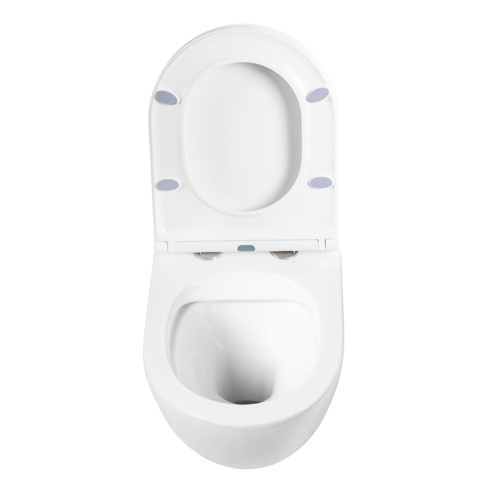 Приобрести belbagno унитаз безободковый подвесной sfera-r с сиденьем дюропласт, микролифт, белый bb046chr/bb870sc