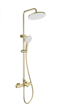 Душевая система с термостатом WONZON & WOGHAND SOLID, Брашированное золото (WW-C3011-A-BG)