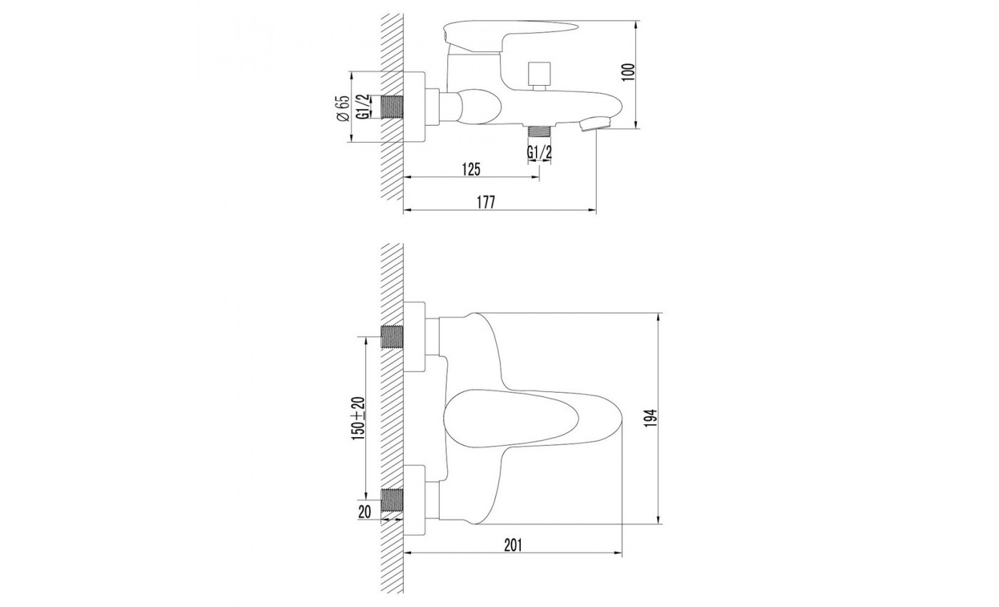Приобрести lemark смеситель для ванны status, хром lm4402c