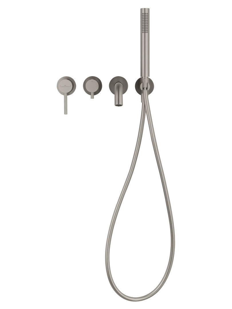 Приобрести смеситель для ванны встраиваемый wonzon & woghand stick, брашированный никель (ww-889017-bn)