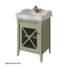 Caprigo Тумба с раковиной NAPOLI 60 см, левая, зеленая, эмаль