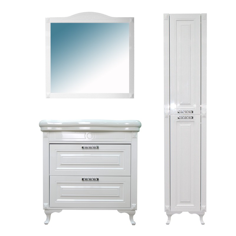 Приобрести azario тумба напольная с раковиной magnolia, 2 ящика 90см. белая, cs00069948