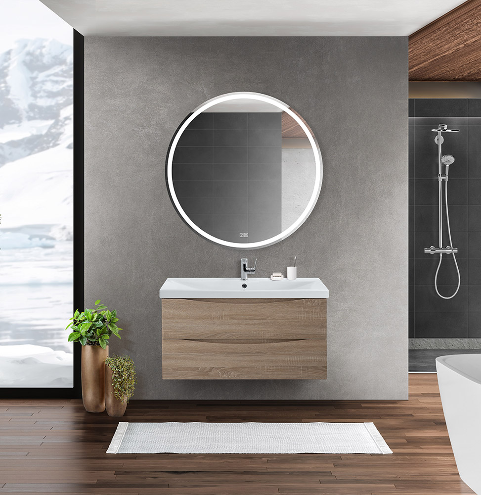 Приобрести belbagno тумба с раковиной marino-cer 90 см, подвесная rovere bianco, белая раковина