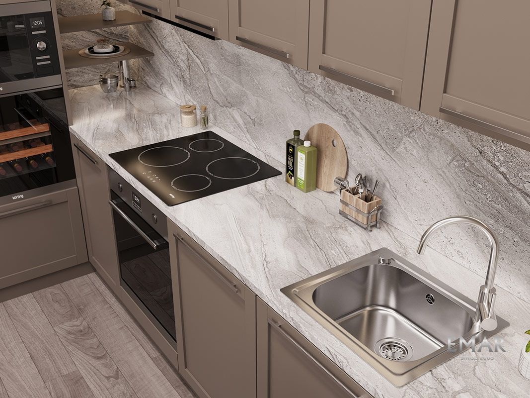 Приобрести oulin кухонная мойка 49х43 см, сатин oulin ol-203