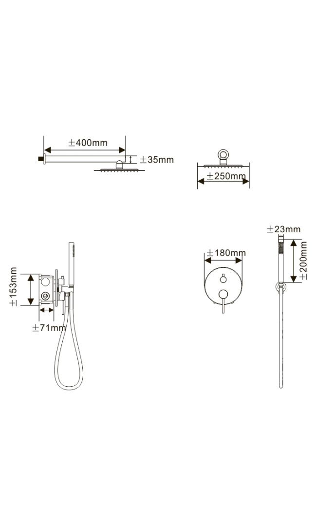 Приобрести hayzburg встраиваемая душевая система, золото hb-2002go
