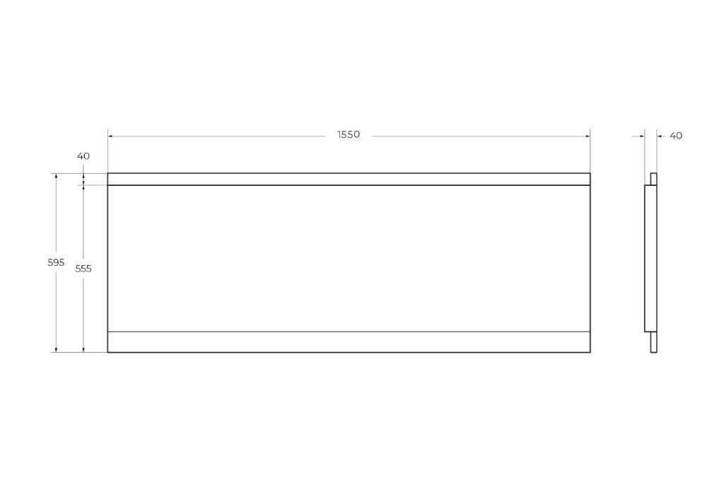 Приобрести cezares фронтальная панель для акриловой ванны eco 155 см, белая eco-155-scr-w37