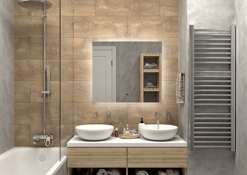 Приобрести continent зеркало с подсветкой trezhe 80х70 см, бесконтактный включатель, белое