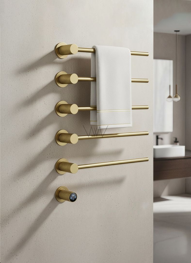 Приобрести полотенцесушитель электрический встраиваемый wonzon & woghand münchen, брашированное золото (ww-a355-bg)