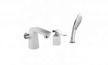 LEMARK Смеситель на борт ванны Melange, 3 отверстия, белый LM4947CW