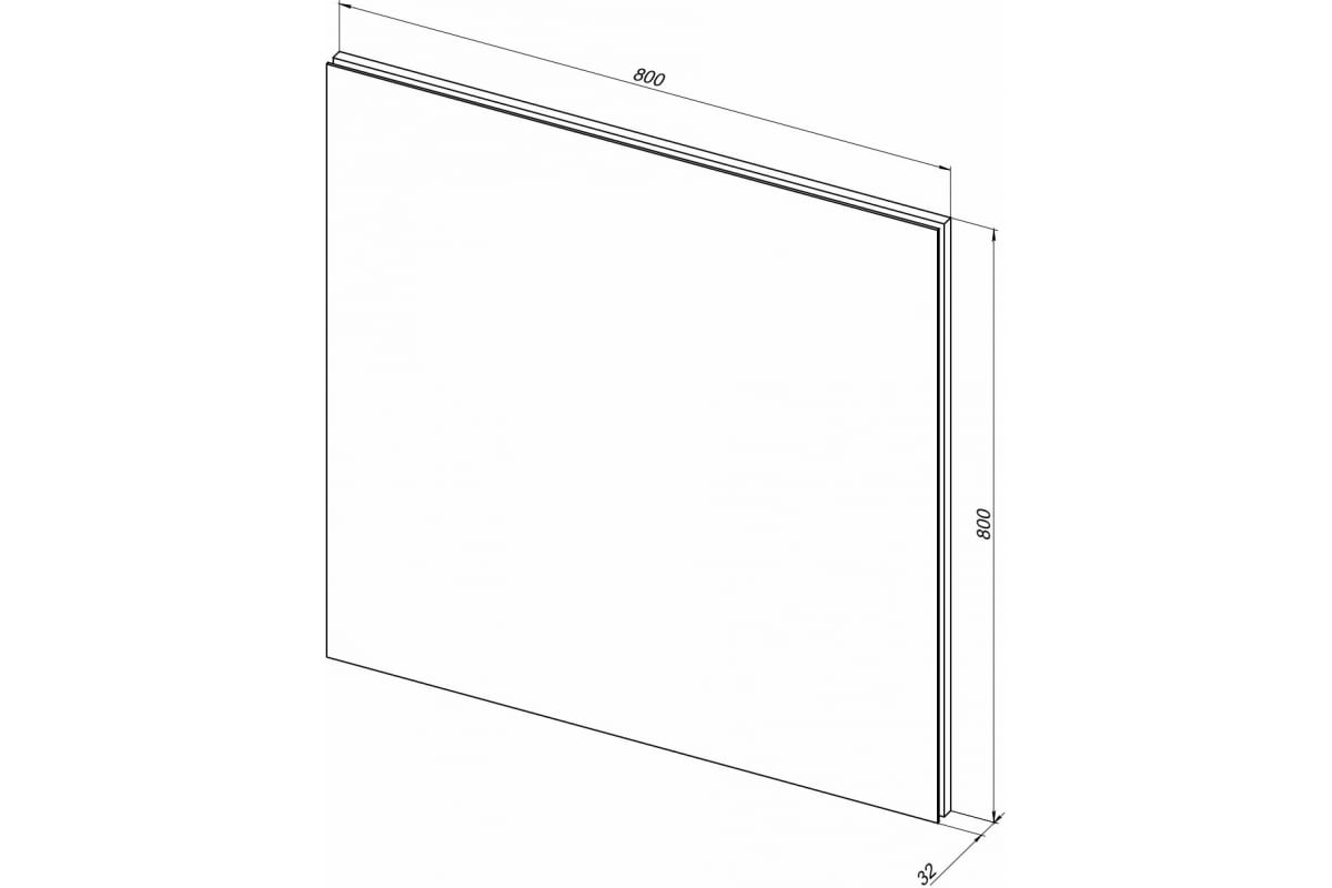 Приобрести aquanet зеркало гласс 80 см, led подсветка, белое