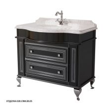 Caprigo Тумба с раковиной FRESCO 100 см, черная, эмаль