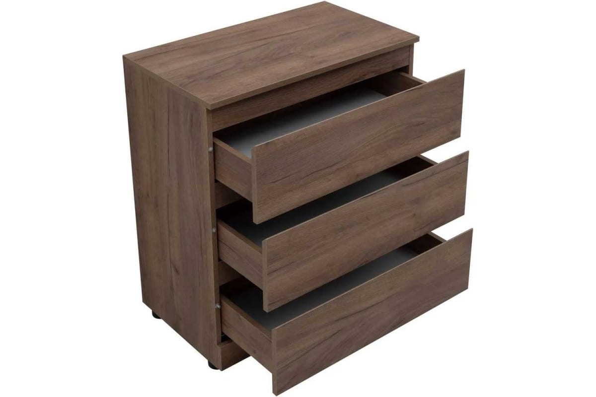 Приобрести aquanet комод сканди 70x40 см, дуб крафт (3 ящика)