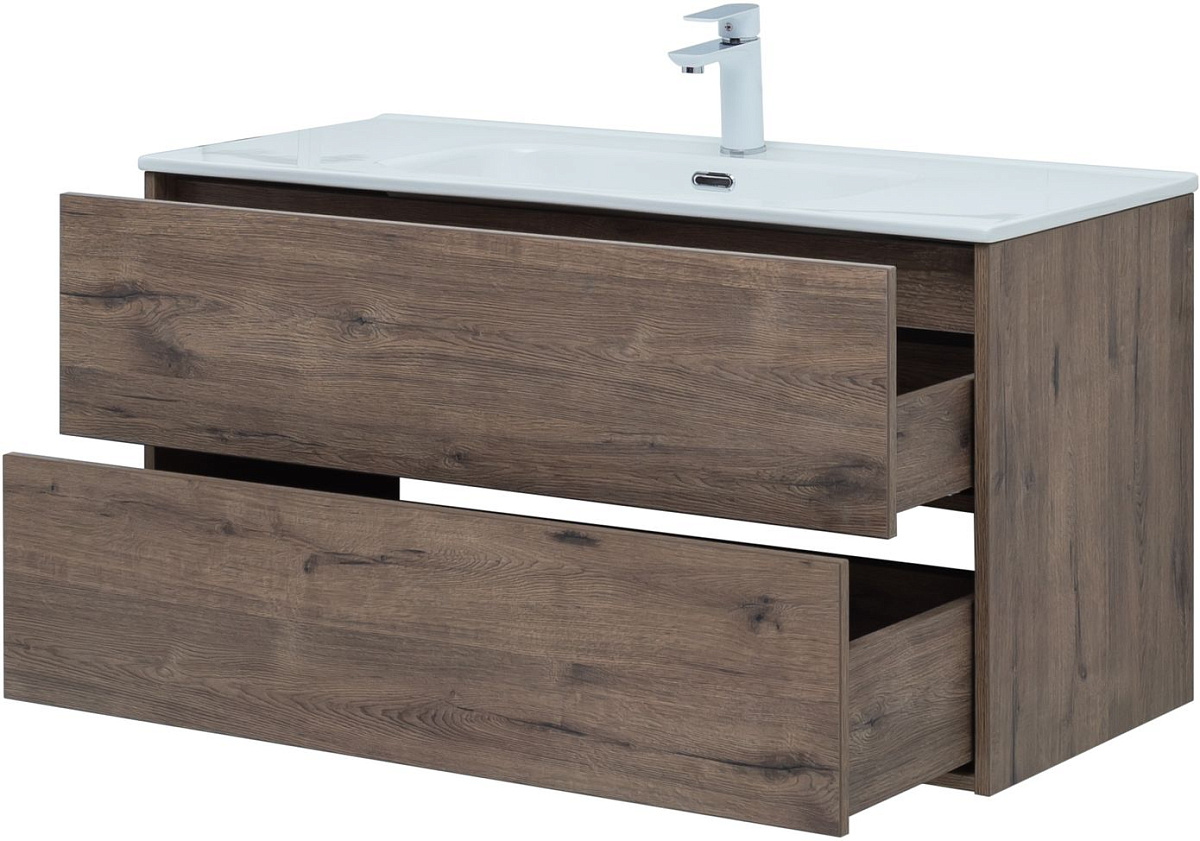 Приобрести aquanet тумба с раковиной lino 100 см, дуб веллингтон