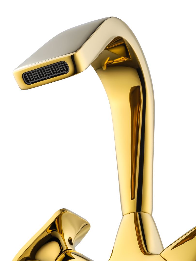 Приобрести смеситель для раковины высокий wonzon & woghand shakespeare, темное золото (ww-651103-dg)