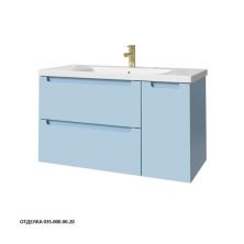 Caprigo Тумба с раковиной TERMIN-Smalty 100 см, правая, голубая, эмаль
