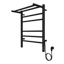 Terminus Полотенцесушитель Аврора П6 45х65 см, с полкой, электрический, черный матовый
