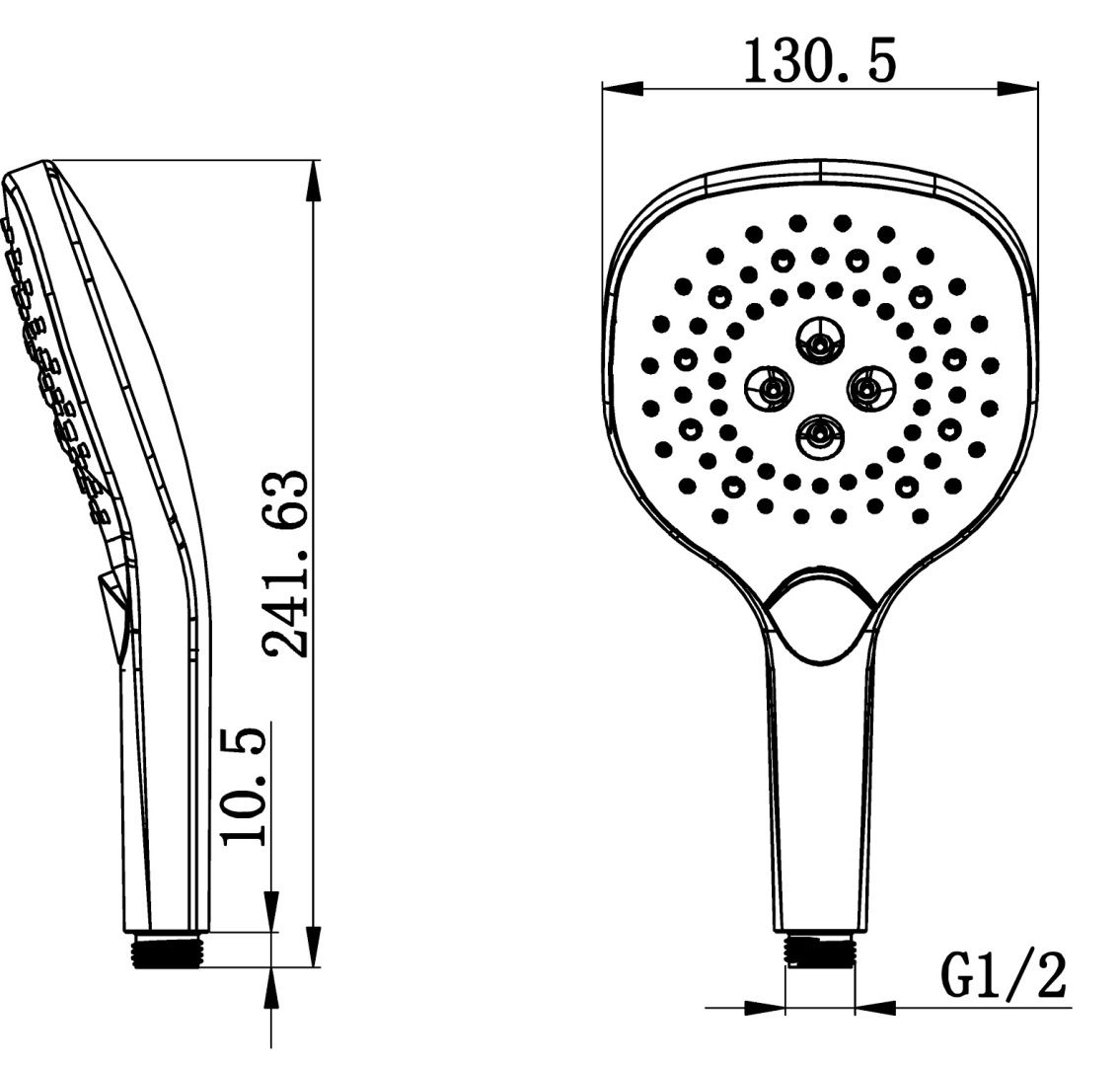 Приобрести душевая лейка wonzon & woghand, черный матовый (ww-981358-mb)