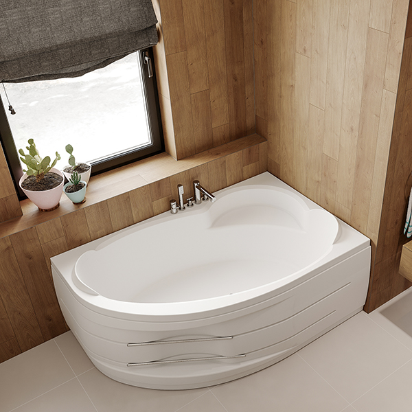 Приобрести mirsant ванна акриловая массандра 170*110 см, белая, правая ут000049359