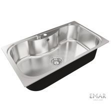 Oulin Кухонная мойка 87х50 см, сатин Oulin OL-330