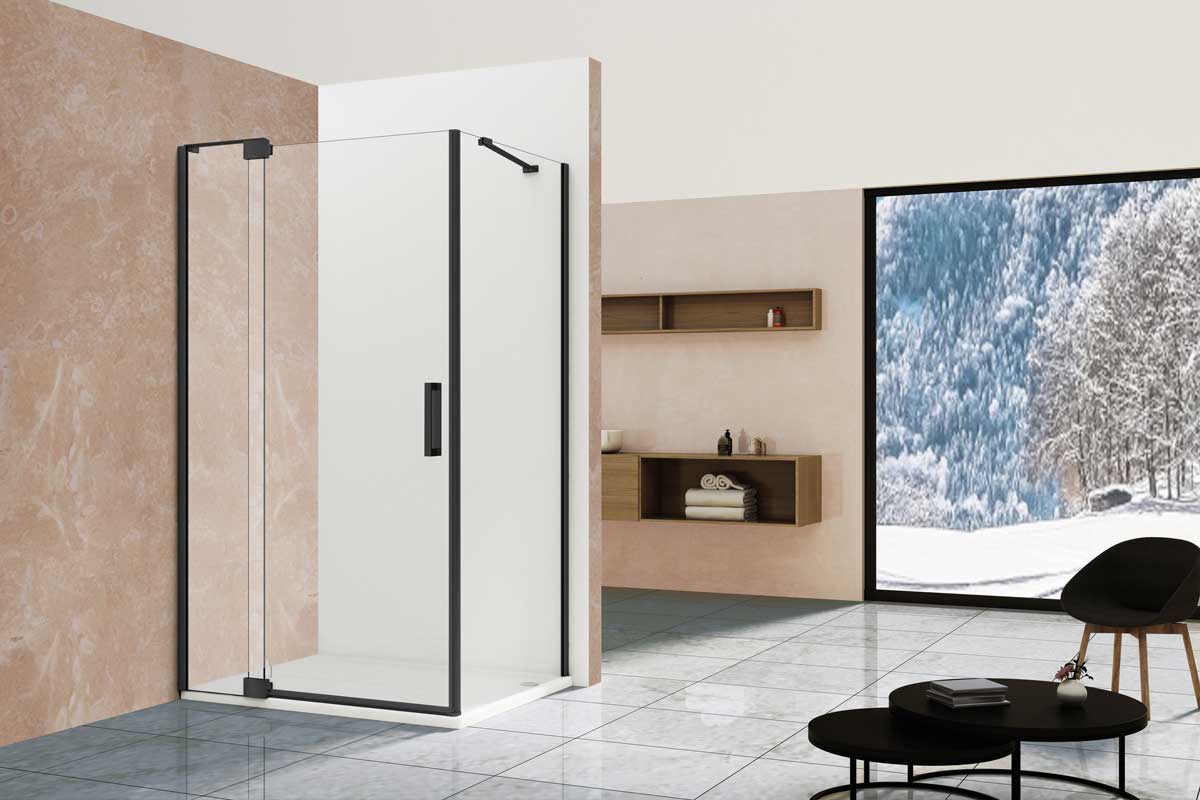 Приобрести vincea душевое ограждение extra 100х110 см, прозрачное, черная vsr-1e111210clb