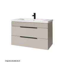 Caprigo Тумба с раковиной MONBAR-Smalty 90 см, бежевая, эмаль