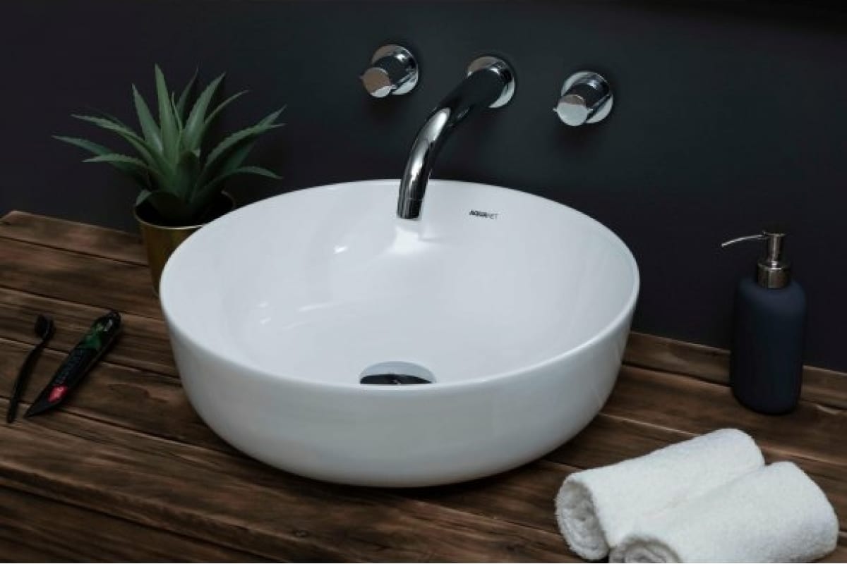 Приобрести aquanet раковина moon-1 41х41 см, белая