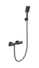 Смеситель для душа с термостатом WONZON & WOGHAND Twist, Черный матовый (WW-B2025-A-MB)