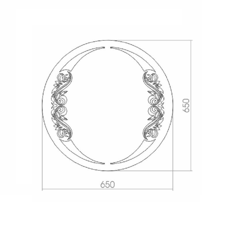 Приобрести loranto зеркало санторини d650, пескоструйный рисунок фр-00001078