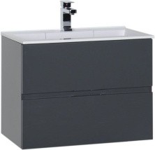 Aquanet Тумба с раковиной Алвита 70 см, серый антрацит