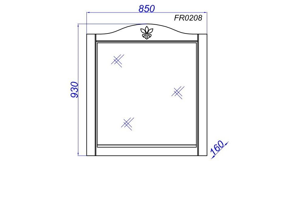 Приобрести зеркало aqwella франческа л85 см fr0208