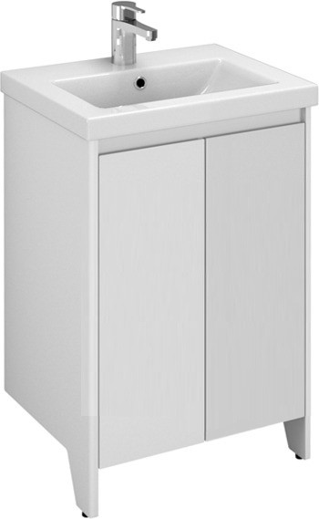 Приобрести тумба напольная с раковиной velvex klaufs 50 см tnkla.50.2d-616.216, белый