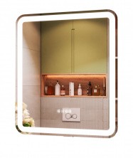 VIGO Зеркало Grani Luxe 60 см, с подсветкой, сенсорное управление, часы, антизапотевание z.GRI.60.Luxe