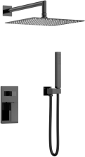 Boheme Душевая система Qubic, встраиваемая, черный хром 474-3-SGM