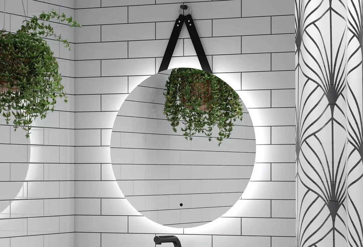 Приобрести continent зеркало с подсветкой best 65х65 см, черное