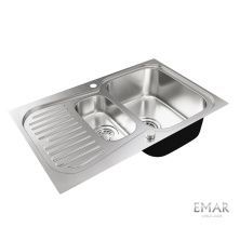 Oulin Кухонная мойка 80х50 см, сатин Oulin OL-359S