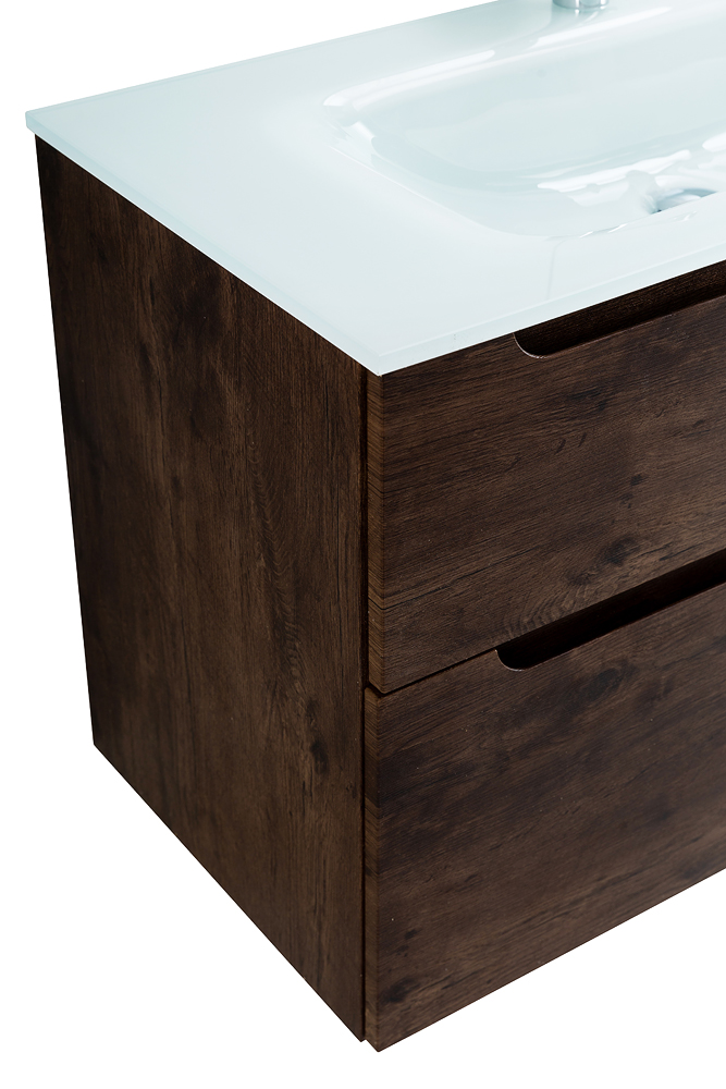 Приобрести belbagno тумба с раковиной etna-h60 90 см, подвесная rovere moro, стеклянная раковина