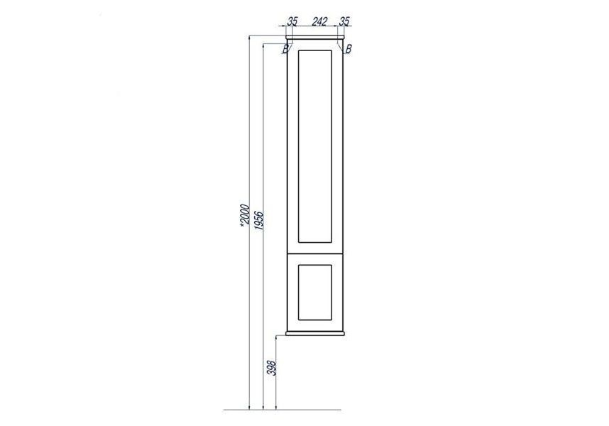 Приобрести пенал подвесной акватон леон 31 см с бельевой корзиной, цвет дуб бежевый
