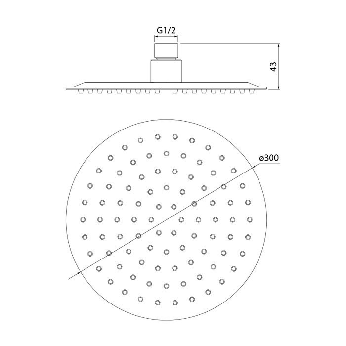 Приобрести iddis верхний душ 30х30см, круглый, хром 00430rsi64