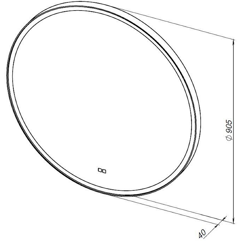 Приобрести aquanet зеркало тренд 90 см, черное