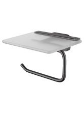 Держатель для туалетной бумаги с полкой WONZON & WOGHAND GRAFFITY, Темный графит (WW-9326)