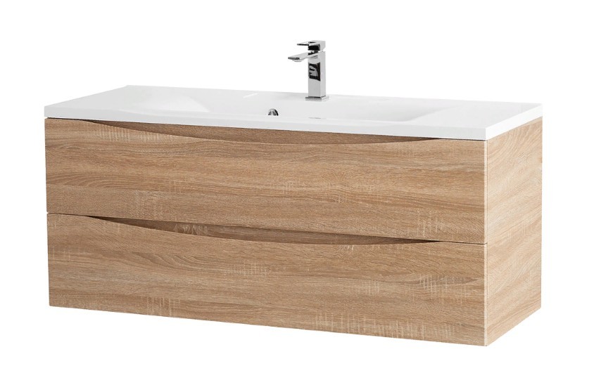 Приобрести тумба подвесная с раковиной belbagno marino-1200-2c-so-wo-p 120 см, rovere bianco