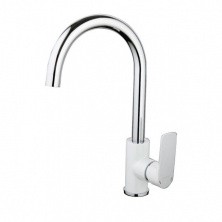 Gappo Смеситель для кухни G4048-8 с высоким изливом, белый\хром 35273