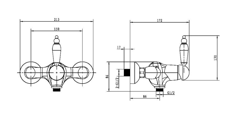 Приобрести boheme смеситель для душа provanse ripresa, бронза\белый 364