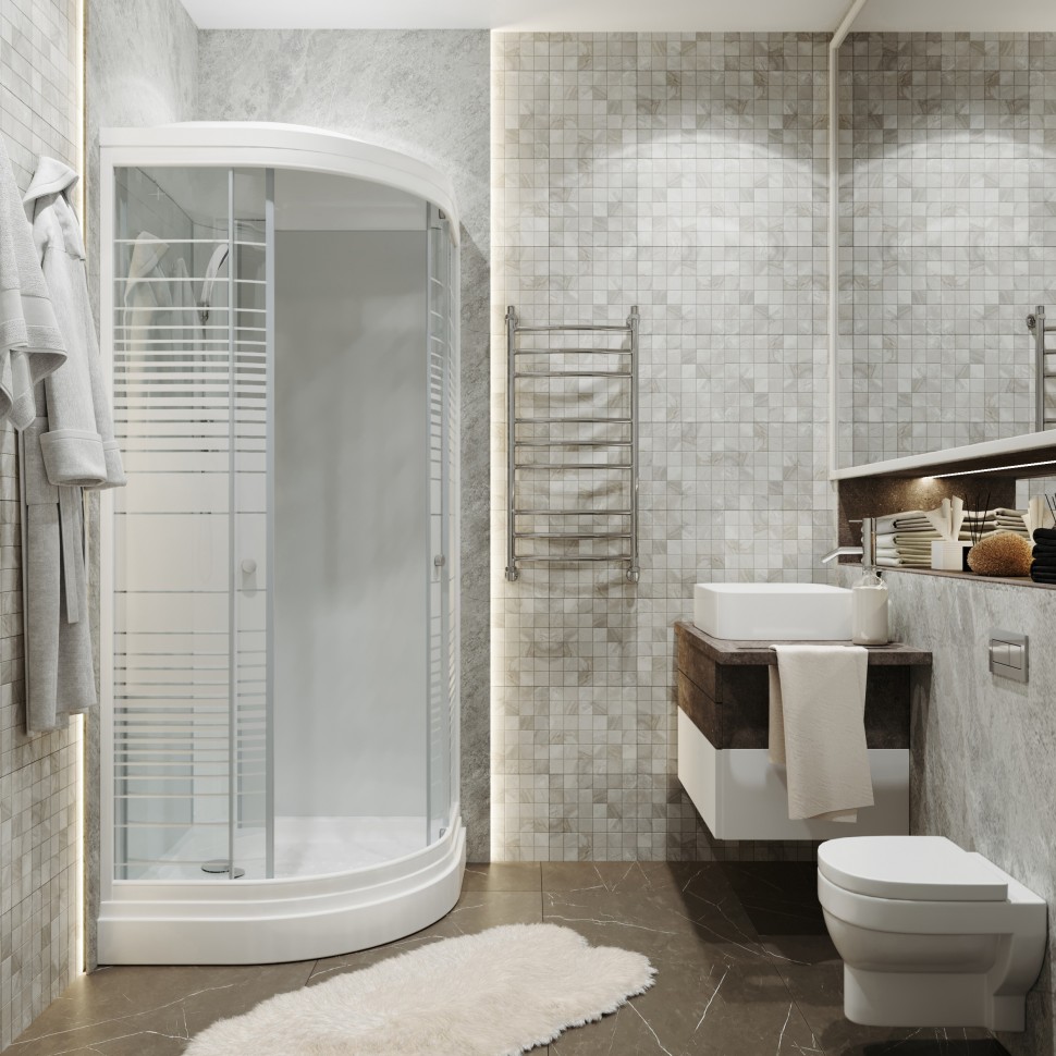 Приобрести тритон душевое ограждение стандарт а1 аква полосы 90х90 см, белая с узором щ0000025432