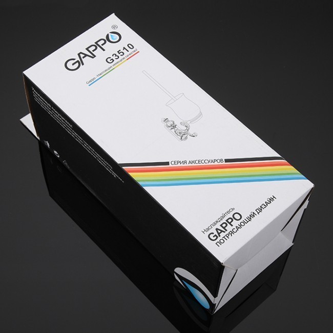 Приобрести gappo ёршик для унитаза g3510, керамика\золото 86634